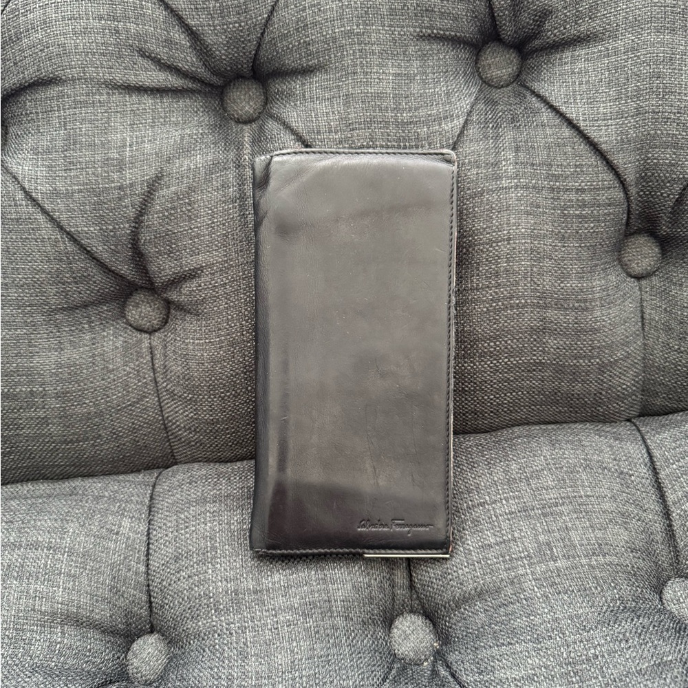 Salvatore Ferragamo Black Leather Wallet